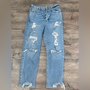 hollister curvy ultra high-rise vintage straight jeans